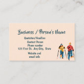 Skifahrer Skikurse Maßgeschneidertes Geschäft Visitenkarte (Vorderseite)