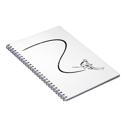 Skifahrer | Skilaufen Wintergeschenke Notizblock (Rechte Seite)
