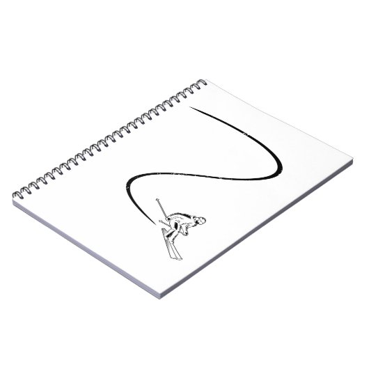 Skifahrer | Skilaufen Wintergeschenke Notizblock (Linke Seite)