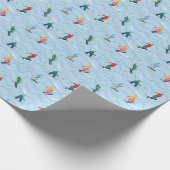 Skifahrer Snowboarder auf den Moguls Wintersport Geschenkpapier (Ecke)