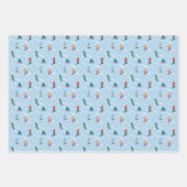 Skifahrer Snowboarder auf den Moguls Wintersport Geschenkpapier Set (Vorderseite)