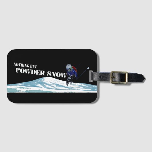 Skifahrer, Snowboarder Gepäckanhänger (Vorderseite (Horizontal))