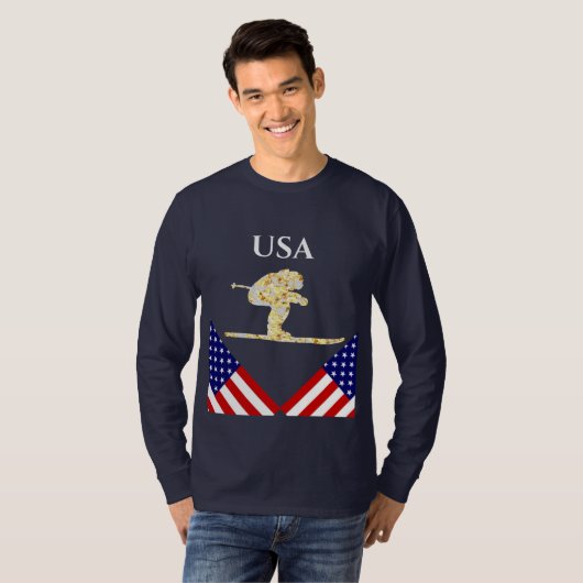 Skifahrer T-Shirt (Vorne ganz)