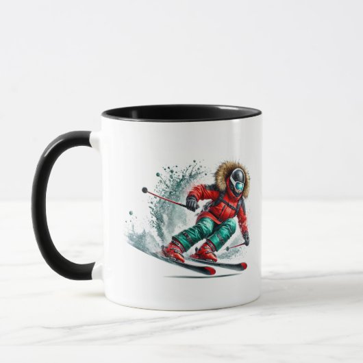 Skifahrer tasse (Links)
