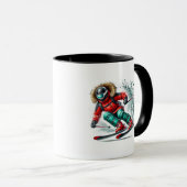 Skifahrer tasse (VorderseiteRechts)
