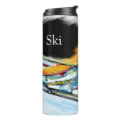 Skifahrer Thermosbecher (Nach links gedreht)