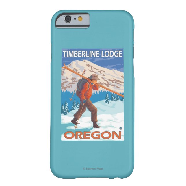 Skifahrer-tragende Schnee-Skis - Case-Mate iPhone Hülle (Rückseite)