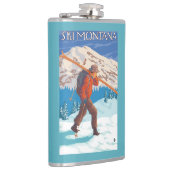 Skifahrer-tragende Schnee-Skis - Montana Flachmann (Rechts)