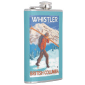 Skifahrer-tragende Schnee-Skis - Pfeifer, BC Flachmann (Rechts)