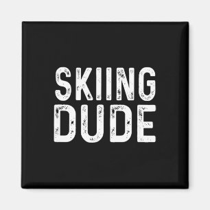 Skifahrer Typ Bedrängter Skifahrer Schneeberg Alpe Magnet
