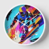 Skifahrer Uhr (Vorderseite)