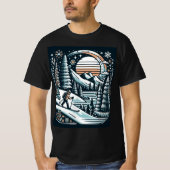 Skifahrer und Winter T-Shirt (Vorderseite)