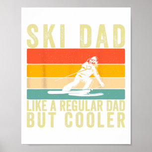 Skifahrer Vater Skifahren Design Vatertag für Ski- Poster