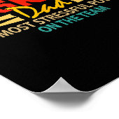 Skifahrer-Vater stressigste Position Vatertag Poster (Ecke)