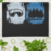 Skifahrer Wintersport Geschirrtuch (Gefaltet)