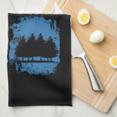 Skifahrer Wintersport Geschirrtuch (Viertel Falte)