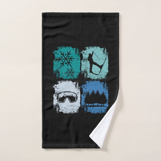 Skifahrer Wintersport Handtuch (Handtuch)