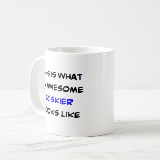 Skifahrer xc, phantastisch kaffeetasse (Vorderseite Links)