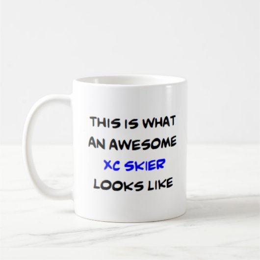 Skifahrer xc, phantastisch kaffeetasse (Links)