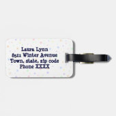 Skifahrereule Gepäckanhänger (Rückseite horizontal)