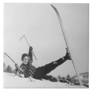 Skifahrerin 2 fliese