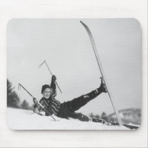 Skifahrerin 2 mousepad