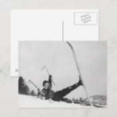 Skifahrerin 2 postkarte (Vorne/Hinten)