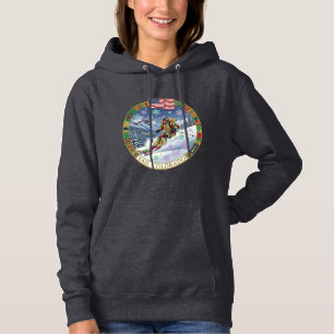 Skifahrerin in Vail, Colorado Hoodie