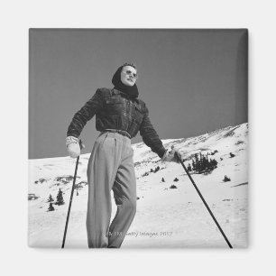 Skifahrerin Magnet