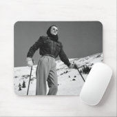 Skifahrerin Mousepad (Mit Mouse)