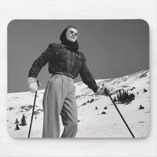 Skifahrerin Mousepad (Vorne)