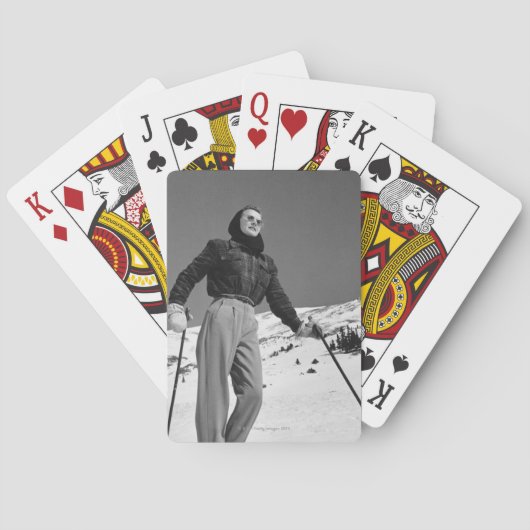 Skifahrerin Spielkarten (Rückseite)