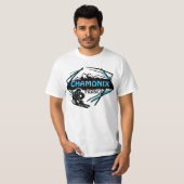 Skifahrerlogokunst-Wertt-stück Chamonix Frankreich T-Shirt (Vorne ganz)
