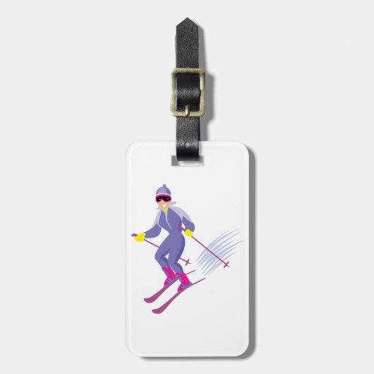 Skifahrermarken Gepäckanhänger (Vorderseite vertikal)