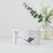 Skifahrerschatten Visitenkarte (Stehend Vorderseite)