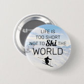 Skifans | Funny Ski Zitat Button (Vorne & Hinten)