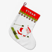 Skiferien Großer Weihnachtsstrumpf (Vorderansicht (hängend))