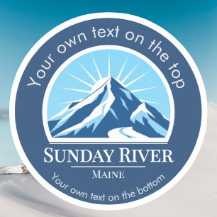 Skiferienort Sunday River Maine Aufkleber