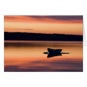 Skiff bei Sonnenaufgang in Eggemoggin Erach in Kle