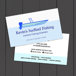 Skiff Fishing Bootcharta Business Card Visitenkarte