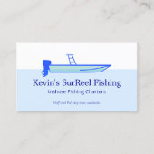 Skiff Fishing Bootcharta Business Card Visitenkarte (Vorderseite)