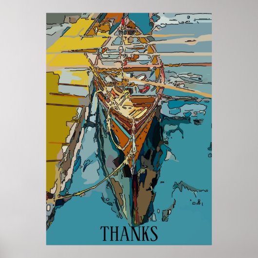 Skiff-See, abstrakt, Text bearbeiten Poster (Vorne)