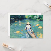 Skiffs, Kunstwerke von Gustave Caillebotte, Karte (Vorderseite/Rückseite Beispiel)