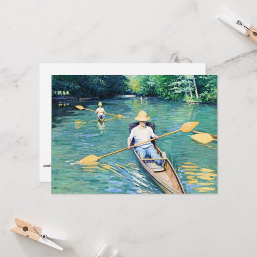 Skiffs, Kunstwerke von Gustave Caillebotte, Karte (Vorderseite/Rückseite Beispiel)