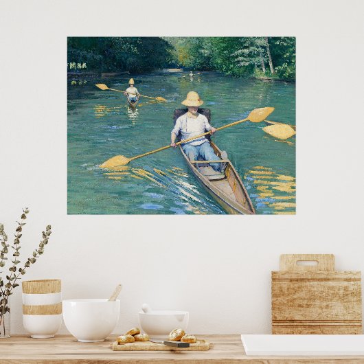 Skiffs von Gustave Caillebotte Poster (Küche)