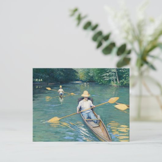 Skiffs von Gustave Caillebotte Postkarte (Stehend Vorderseite)