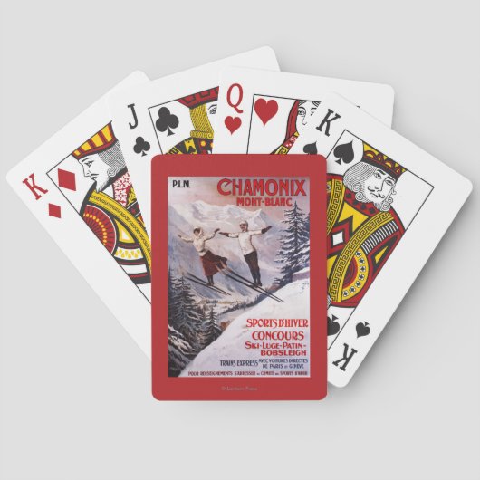 Skiförderungsposter Spielkarten (Rückseite)