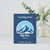 Skigebiet Big Sky Montana Postkarte (Stehend Vorderseite)