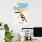 Skigebiet Chatel Reiseplakat Poster (Heimbüro)