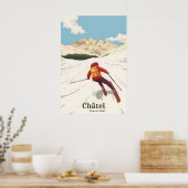 Skigebiet Chatel Reiseplakat Poster (Küche)